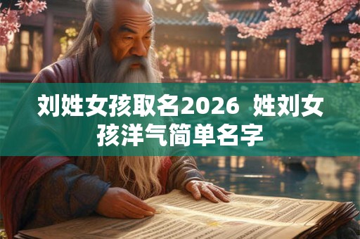 刘姓女孩取名2026 姓刘女孩洋气简单名字 刘姓女孩取名2026 姓刘女孩洋气简单名字