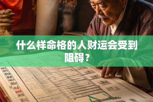 什么样命格的人财运会受到阻碍？