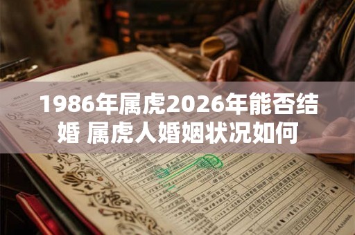 1986年属虎2026年能否结婚 属虎人婚姻状况如何