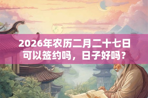 2026年农历二月二十七日可以签约吗，日子好吗？