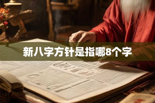 新八字方针是指哪8个字