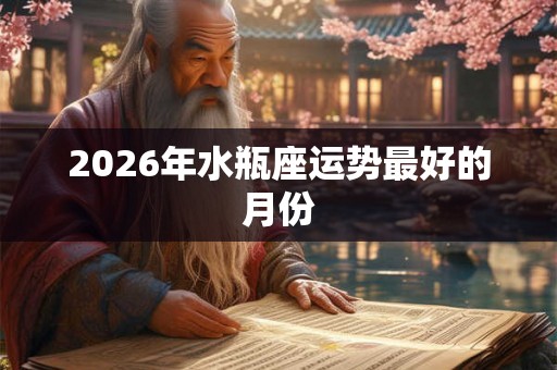 2026年水瓶座运势最好的月份 2026年水瓶座运势最好的月份