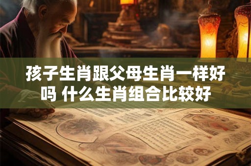 孩子生肖跟父母生肖一样好吗 什么生肖组合比较好