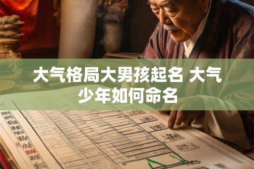大气格局大男孩起名 大气少年如何命名 大气格局大男孩起名 大气少年如何命名