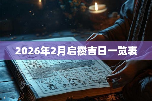 2026年2月启攒吉日一览表