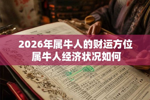 2026年属牛人的财运方位 属牛人经济状况如何