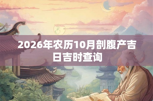 2026年农历10月剖腹产吉日吉时查询