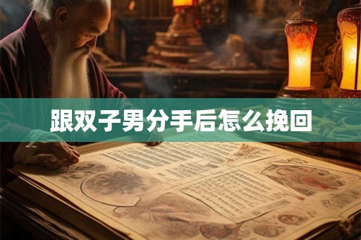 跟双子男分手后怎么挽回