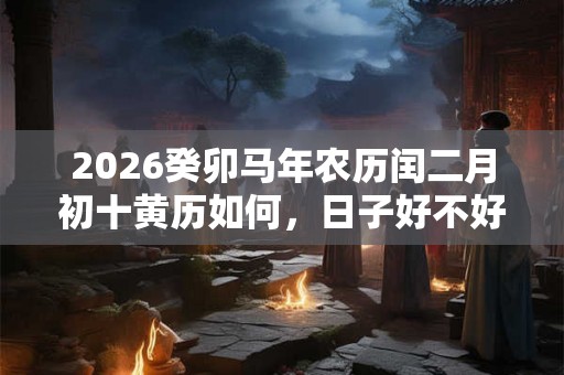 2026癸卯马年农历闰二月初十黄历如何，日子好不好？