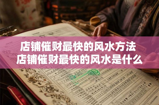 店铺催财最快的风水方法 店铺催财最快的风水是什么