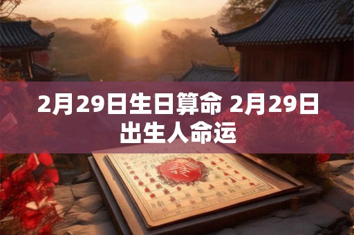 2月29日生日算命 2月29日出生人命运