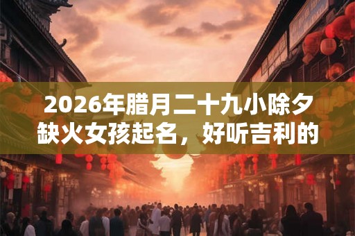 2026年腊月二十九小除夕缺火女孩起名，好听吉利的名字起名