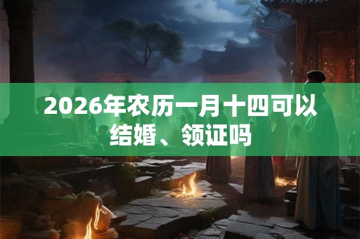 2026年农历一月十四可以结婚、领证吗