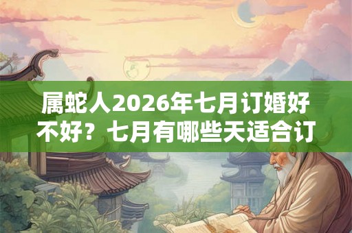 属蛇人2026年七月订婚好不好？七月有哪些天适合订婚？
