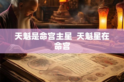 天魁是命宫主星  天魁星在命宫