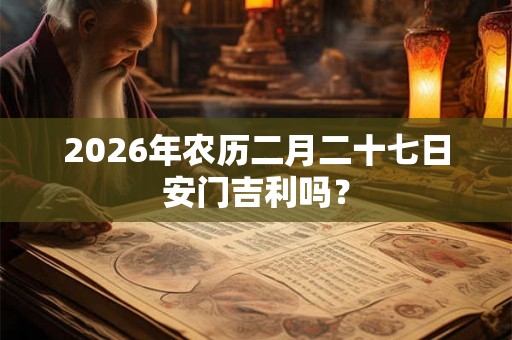 2026年农历二月二十七日安门吉利吗？