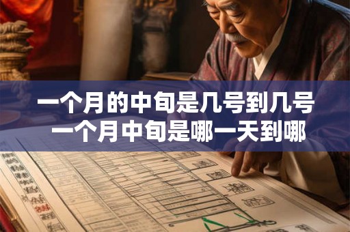 一个月的中旬是几号到几号 一个月中旬是哪一天到哪一天
