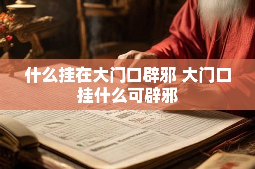 什么挂在大门口辟邪 大门口挂什么可辟邪