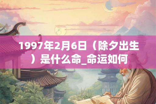 1997年2月6日（除夕出生）是什么命_命运如何