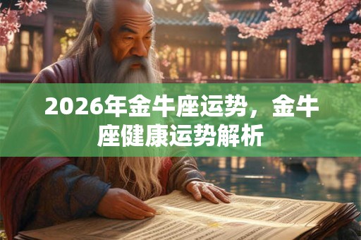 2026年金牛座运势，金牛座健康运势解析