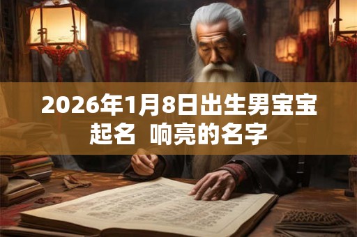 2026年1月8日出生男宝宝起名  响亮的名字