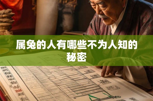 属兔的人有哪些不为人知的秘密