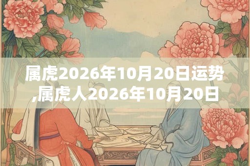 属虎2026年10月20日运势,属虎人2026年10月20日财运,生肖虎2026年10月20日运势