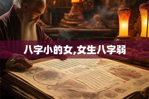 八字小的女,女生八字弱