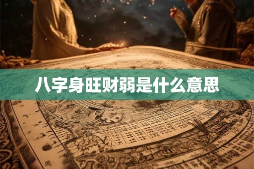 八字身旺财弱是什么意思