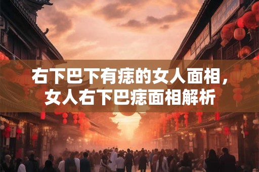 右下巴下有痣的女人面相，女人右下巴痣面相解析