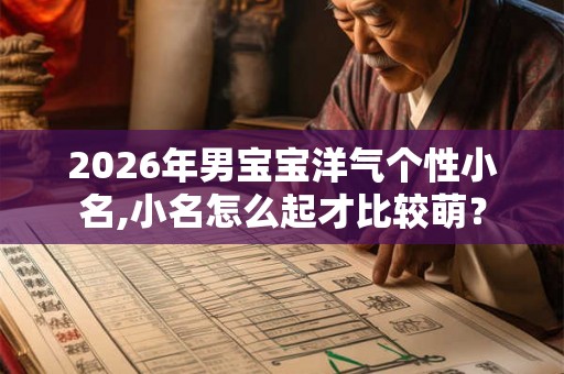 2026年男宝宝洋气个性小名,小名怎么起才比较萌？