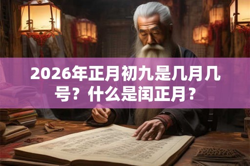 2026年正月初九是几月几号？什么是闰正月？