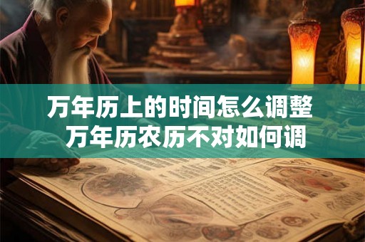 万年历上的时间怎么调整  万年历农历不对如何调