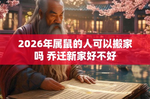 2026年属鼠的人可以搬家吗 乔迁新家好不好 2026年属鼠的人可以搬家吗 乔迁新家好不好
