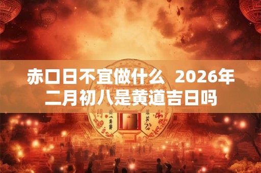 赤口日不宜做什么 2026年二月初八是黄道吉日吗 赤口日不宜做什么 2026年二月初八是黄道吉日吗