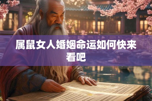 属鼠女人婚姻命运如何快来看吧