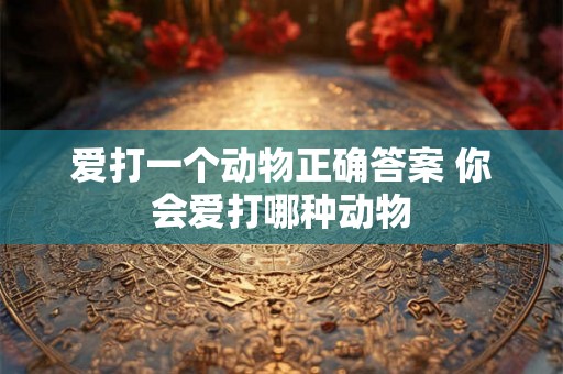 爱打一个动物正确答案 你会爱打哪种动物