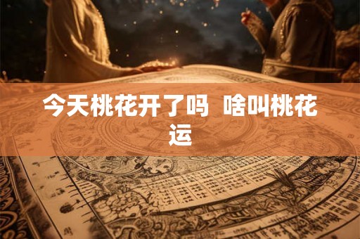 今天桃花开了吗  啥叫桃花运