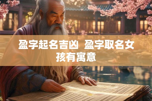 盈字起名吉凶  盈字取名女孩有寓意