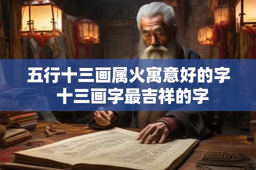 五行十三画属火寓意好的字 十三画字最吉祥的字 五行十三画属火寓意好的字 十三画字最吉祥的字