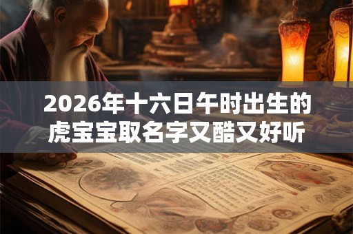 2026年十六日午时出生的虎宝宝取名字又酷又好听