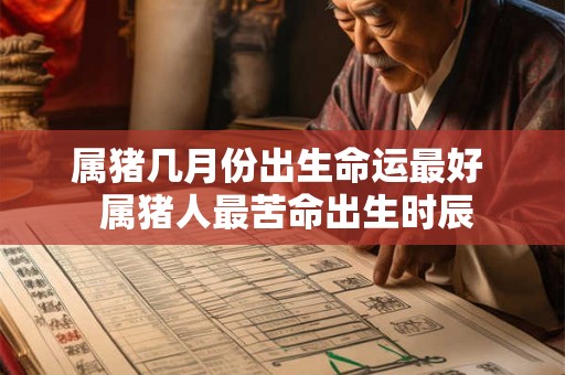 属猪几月份出生命运最好  属猪人最苦命出生时辰