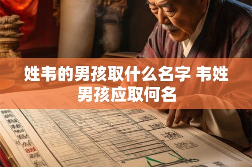 姓韦的男孩取什么名字 韦姓男孩应取何名