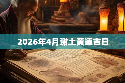 2026年4月谢土黄道吉日