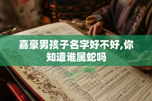 嘉豪男孩子名字好不好,你知道谁属蛇吗