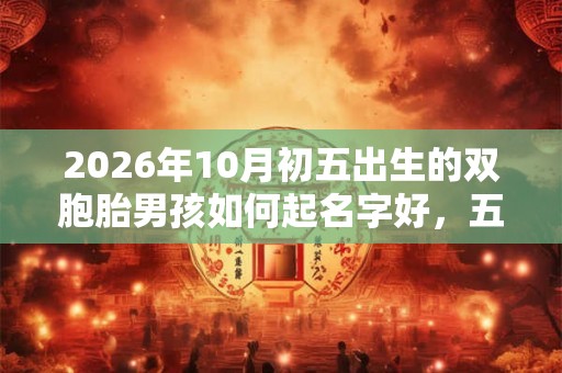 2026年10月初五出生的双胞胎男孩如何起名字好,五行属相是什么? 2026年10月初五出生的双胞胎男孩如何起名字好,五行属相是什么?