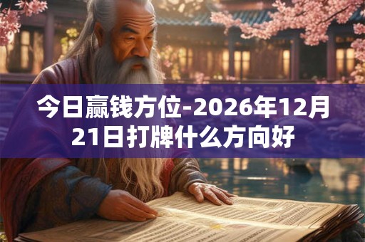 今日赢钱方位-2026年12月21日打牌什么方向好