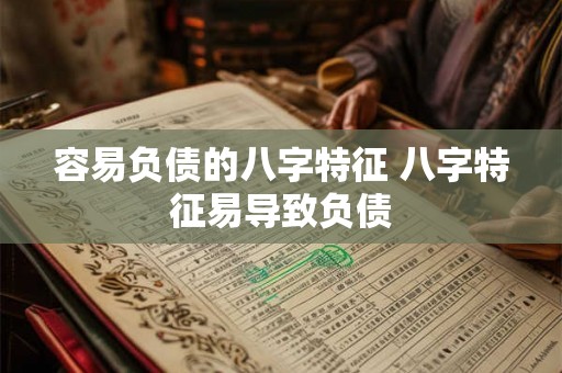 容易负债的八字特征 八字特征易导致负债 容易负债的八字特征 八字特征易导致负债
