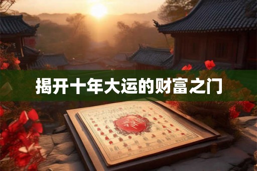 揭开十年大运的财富之门