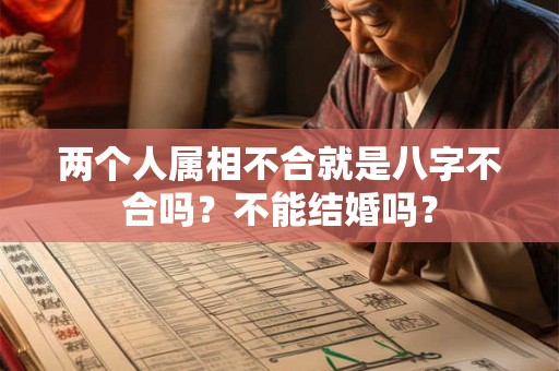 两个人属相不合就是八字不合吗？不能结婚吗？